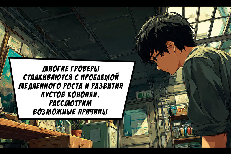 Причины медленного роста конопли