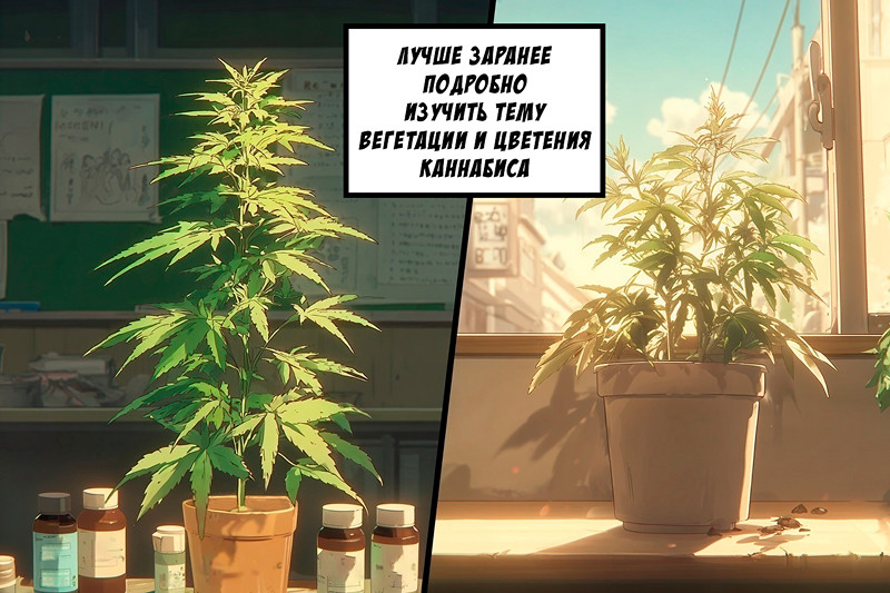 Основные ошибки на стадии вегетации и цветения каннабиса